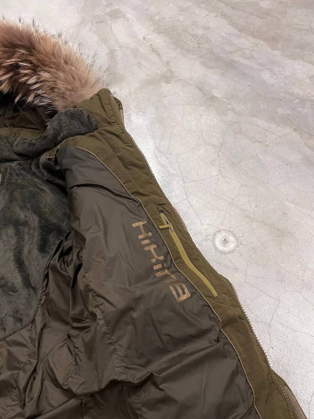 K2 Olive Green Hooded Puffer Coat - Picture 9 of 12